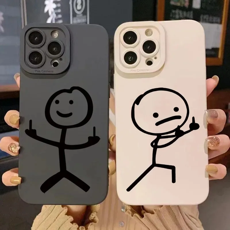 Phone Accessories Iphone - Cute Cartoon Matchman Matte Silicone Phone