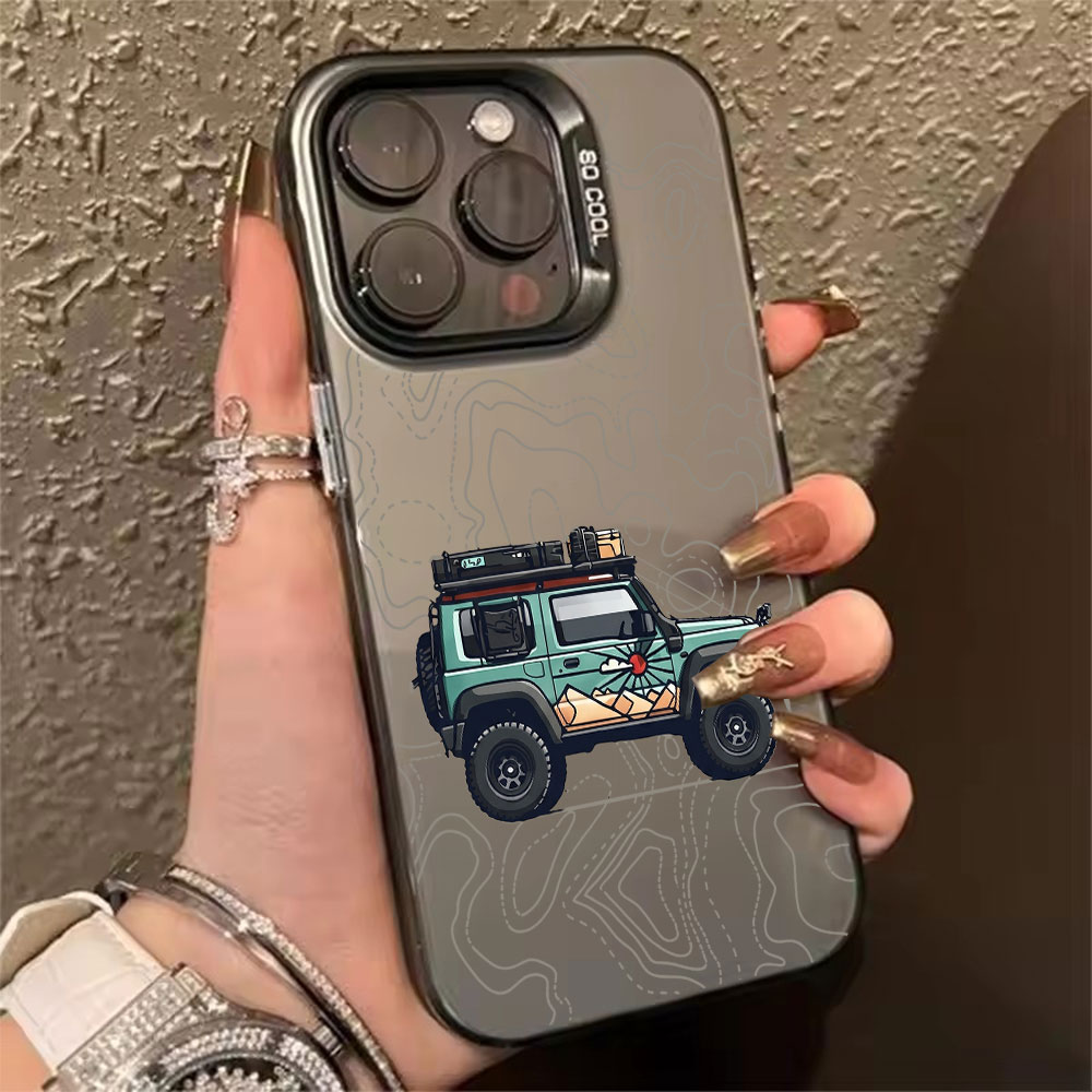 Phone Accessories Iphone - Simple Car Pattern Phone Case For