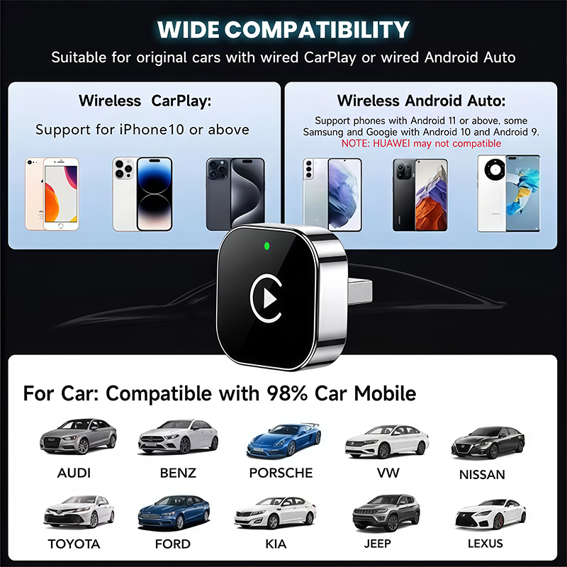 2-in-1 Wireless CarPlay Adapte - Phone Accessories Online recension och pris