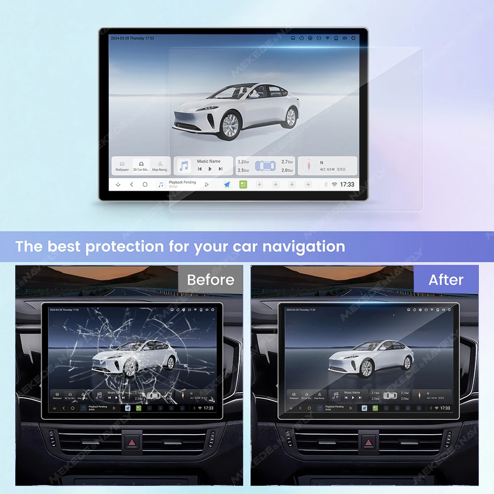 For 11.5 13 Inch Radio Tempere - Tempered Glass Screen recension och pris