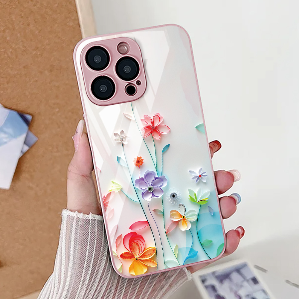 Lotus Flower Phone Case For iP - Tempered Glass Screen recension och pris