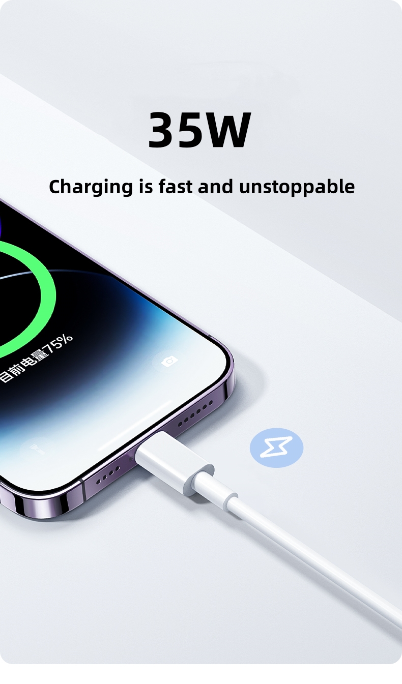 35W USB Cable For iPhone 14 13 - Phone Accessories Online recension och pris